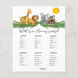 サファリ動物ミイラの財布ベビシャワーゲーム