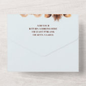 サファリ動物ワイルドワンベビーシャワー オールインワン招待状 (裏面)