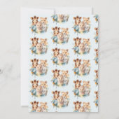 サファリ動物ワイルドワンベビーシャワー 招待状 (裏面)