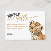 サファリ動物ワイルドワンベビーモダンシャワーおむつ エンクロージャーカード (正面)