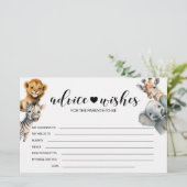 サファリ動物ワイルドワン赤ちゃんシャワーアドバイスの願い 便箋 (スタンド正面)