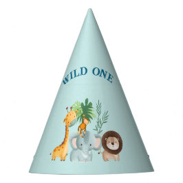 サファリ動物ワイルドワン 誕生日 パーティーハット