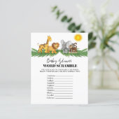 サファリ動物ワードスクランブルベビーシャワーゲーム (スタンド正面)