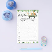 サファリ動物名ベビーチューンシャワーゲームカード チラシ (シングル)