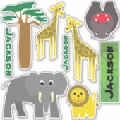 サファリ動物品種 シール (正面)