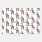 サファリ動物園の動物ラッピング紙シート ラッピングペーパーシート (正面3)