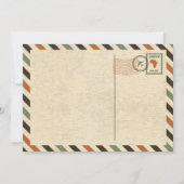 サファリ動物園の誕生日パーティーの招待 招待状 (裏面)