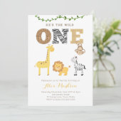 サファリ動物園最初の誕生日パーティー 招待状 (スタンド正面)