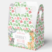 サファリ動物局所フローラ赤ちゃんシャワーありがとう フェイバーボックス (オープン)