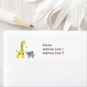 サファリ動物差出人住所ラベル ラベル (インサイチュ)