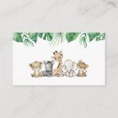 サファリ動物本のリクエストカード挿入 エンクロージャーカード (裏面)