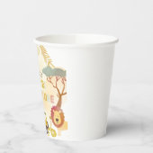 サファリ動物水彩誕生日パーティーサークル 紙コップ (左)