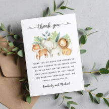 サファリ動物水彩誕生日Iベビーシャワー