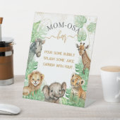 サファリ動物熱帯緑ベビーシャワーバーP 台座サイン (インサイチュ)