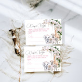 サファリ動物熱帯花おむつベビーシャワー エンクロージャーカード