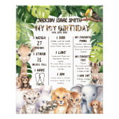 サファリ動物男の赤ちゃん第1節目 フォトプリント            (正面)