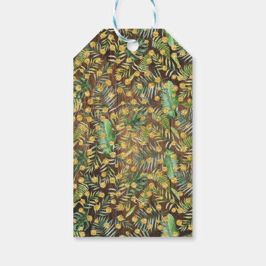 サファリ動物素朴赤ちゃんシャワーメッセージカード ギフトタグ (裏面)