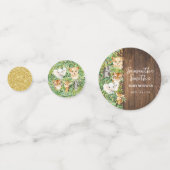 サファリ動物素朴金ゴールドグリッターベビーシャワー コンフェッティ (正面)