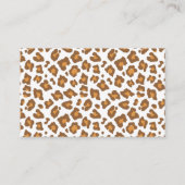 サファリ動物緑の赤ちゃんシャワーおむつラッフル 名刺 (裏面)