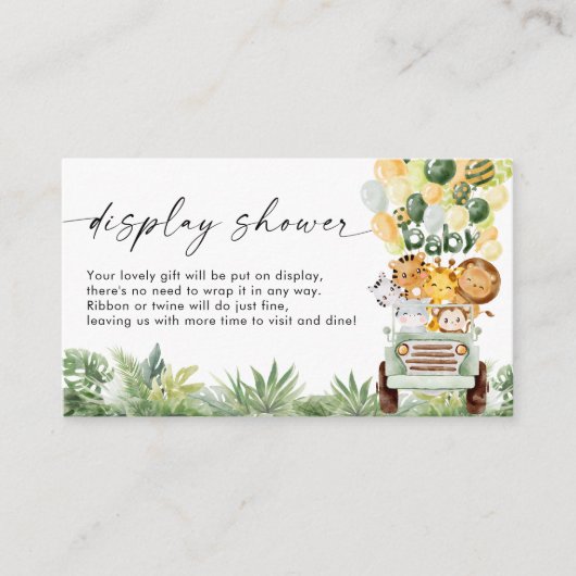 サファリ動物表示シャワーエンクロージャカード エンクロージャーカード (正面)