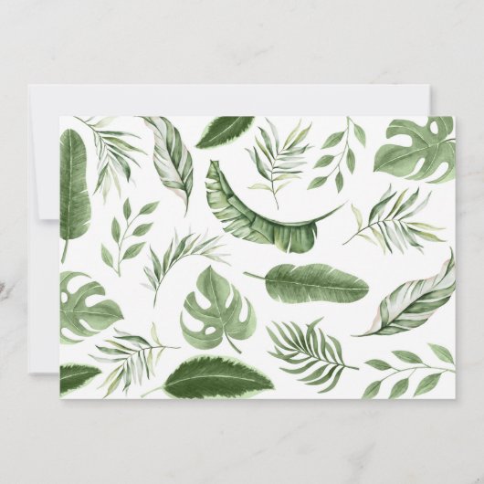 サファリ動物誕生日写真サンキューカード サンキューカード (裏面)