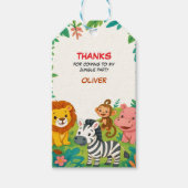サファリ動物誕生日感謝していユーボーイズラベル ギフトタグ (正面)
