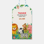 サファリ動物誕生日感謝していユーボーイズラベル ギフトタグ (裏面)