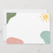 サファリ動物誕生日招待状と写真 招待状 (裏面)