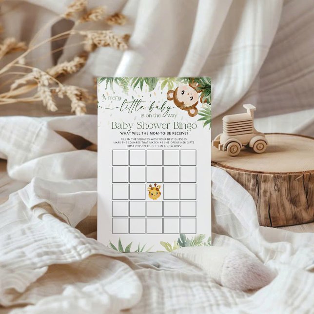 サファリ動物赤ちゃんシャワーゲームビンゴ (クリエイターアップロード済み)