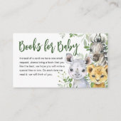 サファリ動物赤ちゃんシャワーベビー エンクロージャーカード (正面)