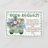 サファリ動物赤ちゃんシャワーベビー エンクロージャーカード (正面)