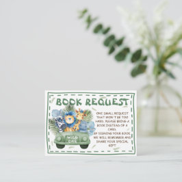 サファリ動物赤ちゃんシャワーベビー エンクロージャーカード