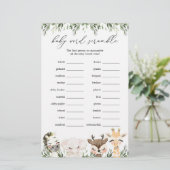 サファリ動物赤ちゃんシャワーワードスクランブルゲーム (スタンド正面)