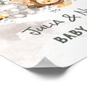 サファリ動物赤ちゃんシャワー歓迎ポスター ポスター (角)