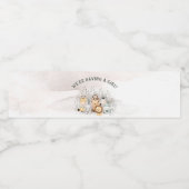 サファリ動物赤ちゃんシャワー水ボトルラベル ペットボトルラベル (シングルラベル)