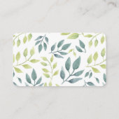 サファリ動物赤面ピンクの女の子おむつラッフルカード エンクロージャーカード (裏面)