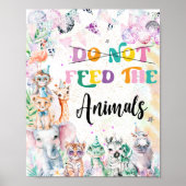 サファリ動物食べ物を与えの誕生日パーティーしない ポスター (正面)