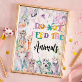 サファリ動物食べ物を与えの誕生日パーティーしない ポスター