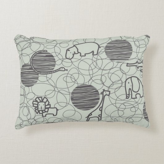 サファリ動物1 アクセントクッション (正面)