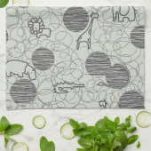 サファリ動物1 キッチンタオル (折り畳み)