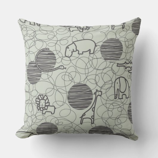 サファリ動物1 クッション (正面)