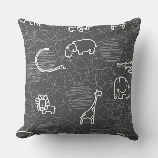 サファリ動物5 クッション (正面)