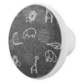 サファリ動物5 セラミックノブ (右)