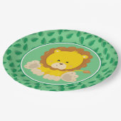 サファリ動物|のベビーのライオン ペーパープレート (アングル)