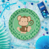 サファリ動物|のベビー猿 ペーパープレート (パーティー)