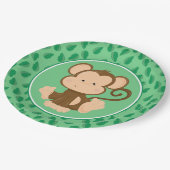 サファリ動物|のベビー猿 ペーパープレート (アングル)