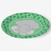 サファリ動物|のベビー象 ペーパープレート (アングル)