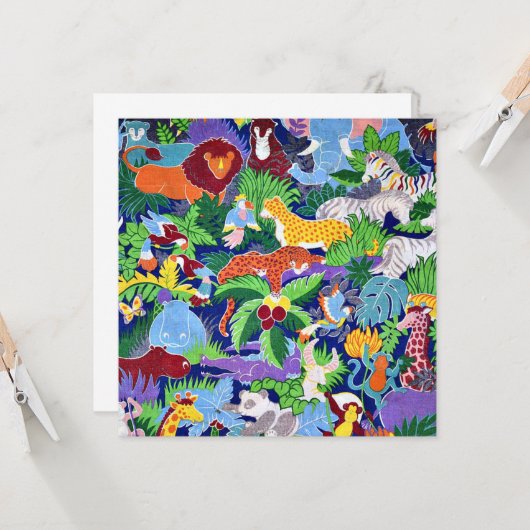 サファリ動物 カード (正面/裏面インサイチュ)