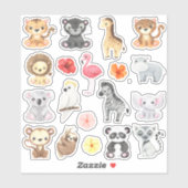 サファリ動物 シール (シート)