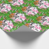 サファリ動物 |ジャングル動物 |熱帯林 ラッピングペーパー (角)